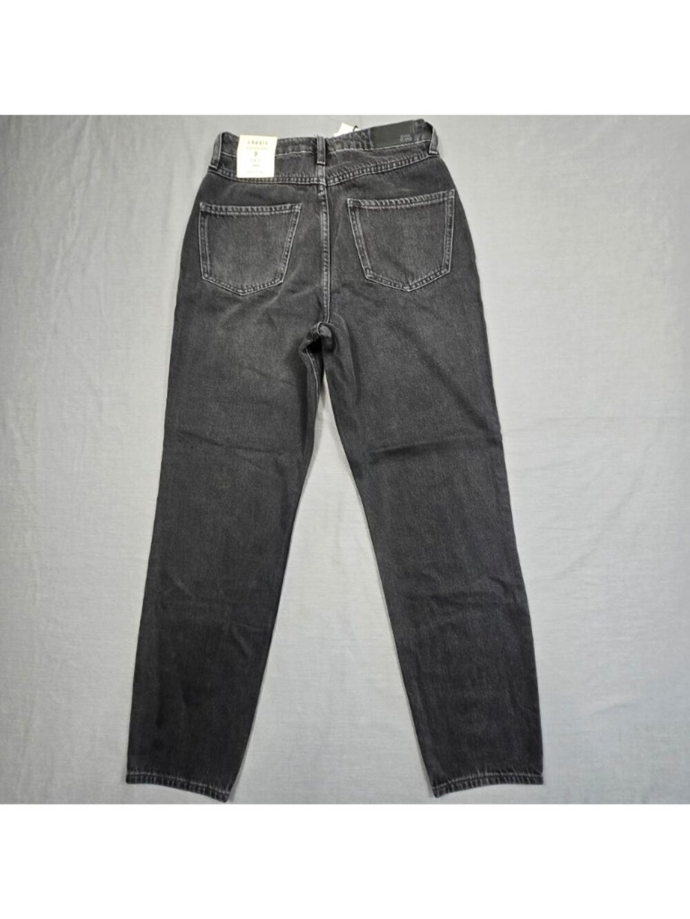 NEW River Island Size 4 US  8 UK EU 34 Petite High-Rise Mom Jeans Black Denim - Picture 5 of 7
